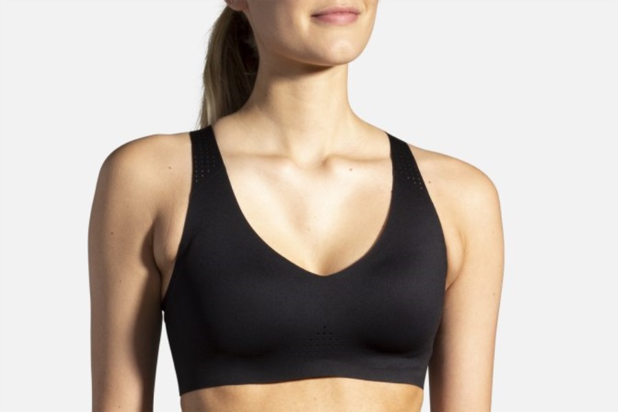 Brooks Black Dare V Neck Run Bra