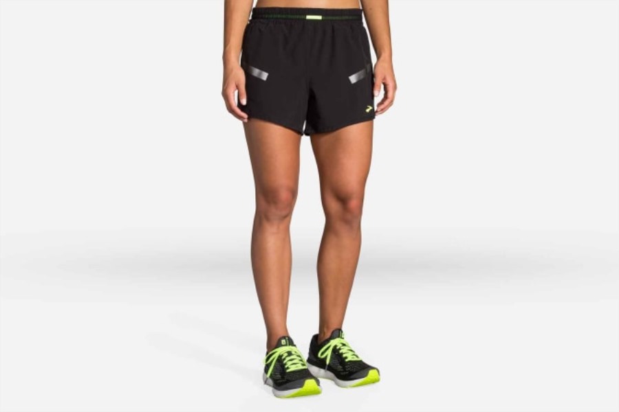 Brooks Black-Nightlife Carbonite 4 Short