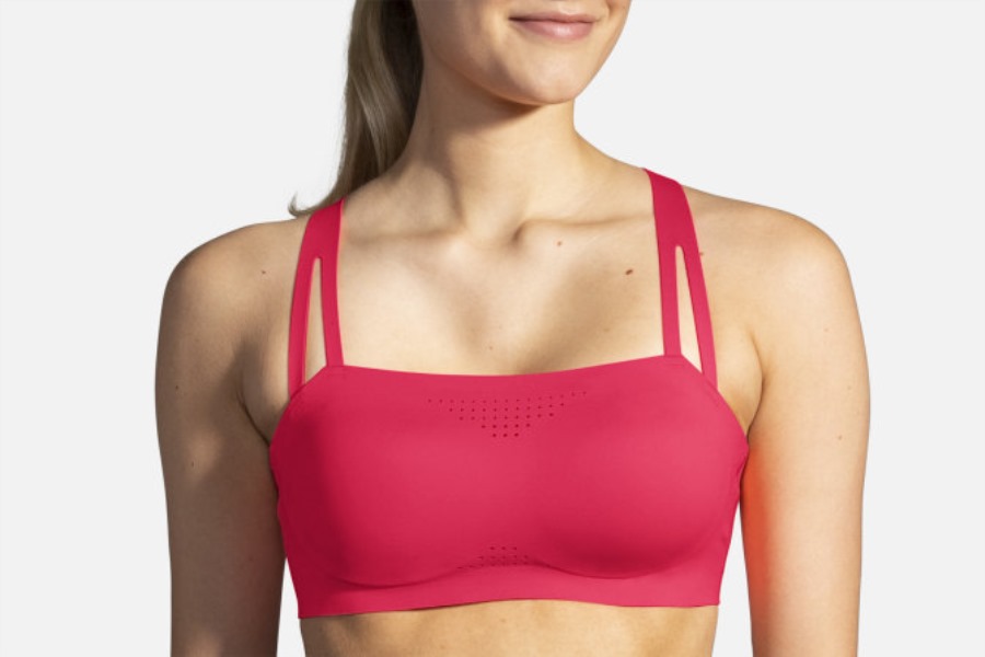 Brooks Dare Crisscross Run Bra Fluoro Pink