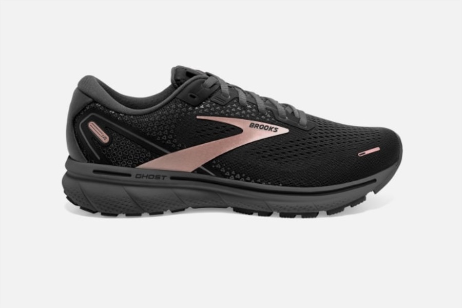 Brooks Ghost 14 Black-Rose Gold-Grey
