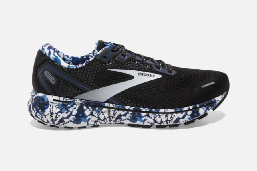 Brooks Ghost 14 Dyes Black-White-True Blue