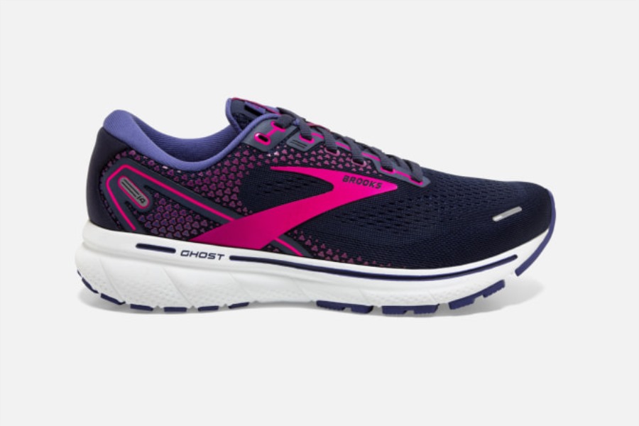 Brooks Ghost 14 Peacoat-Pink-White