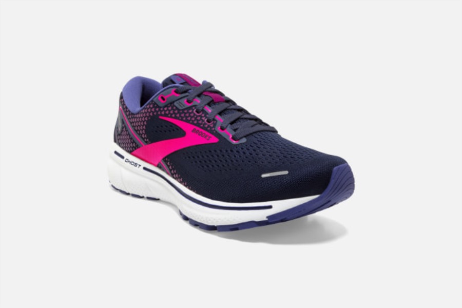 Brooks Ghost 14 Peacoat-Pink-White