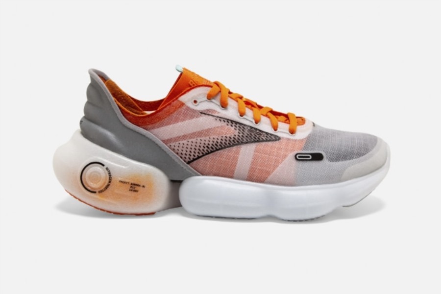 Brooks Grey-Orange-Black Aurora