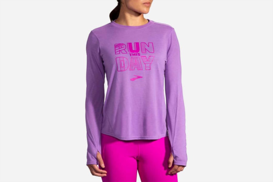 Brooks Heliotrope-Run Day Distance Graphic Long Sleeve