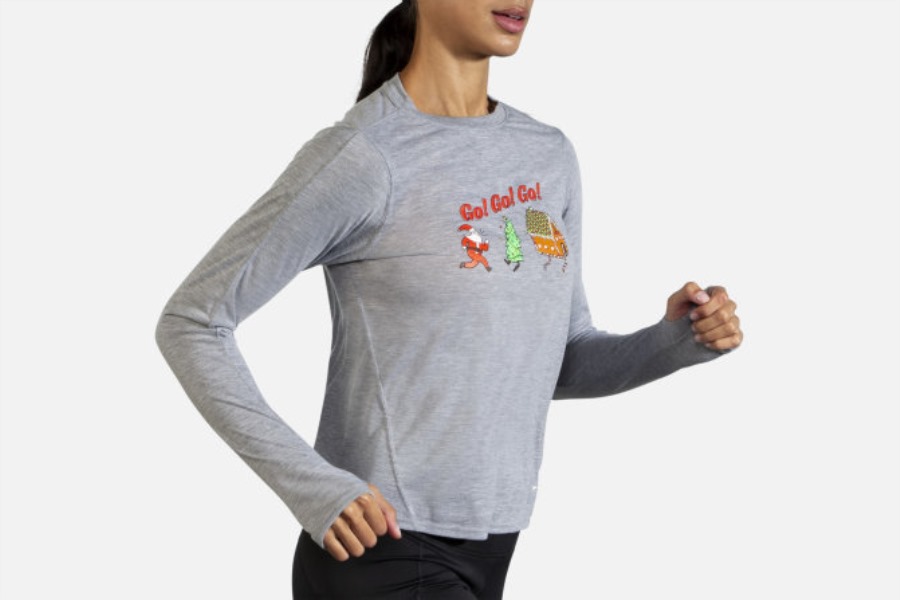 Brooks Run Merry Go Distance Graphic Long Sleeve