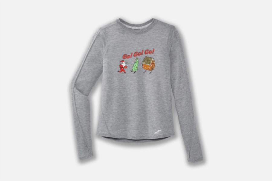 Brooks Run Merry Go Distance Graphic Long Sleeve
