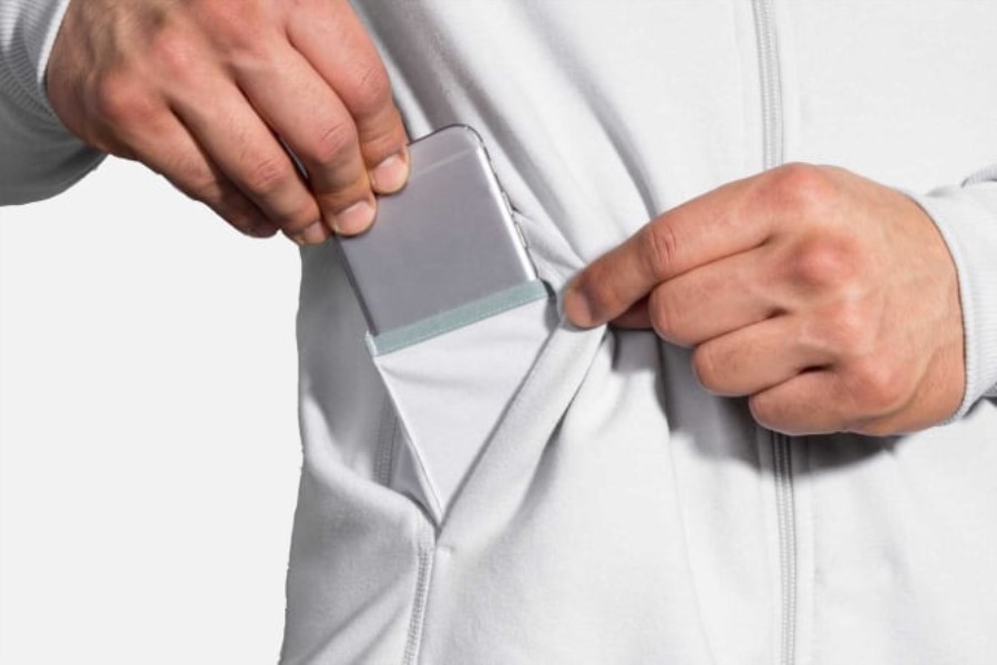 Brooks Ovster-Asphalt Stripe Distance Hoodie