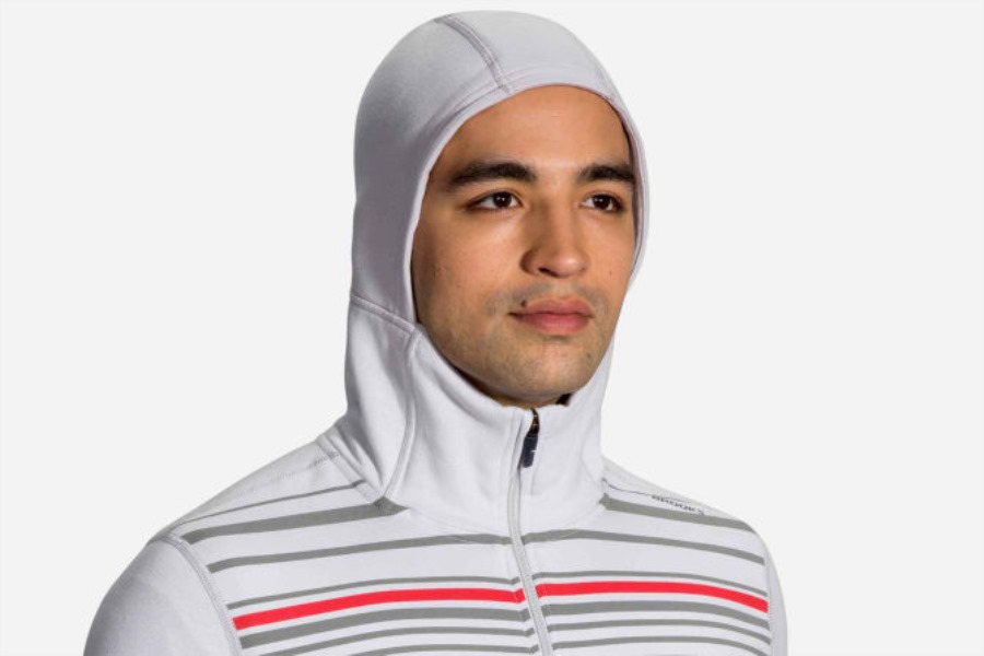 Brooks Ovster-Asphalt Stripe Distance Hoodie