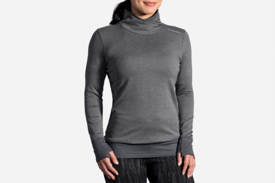 Notch Thermal Long Sleeve Heather Asphalt Brooks