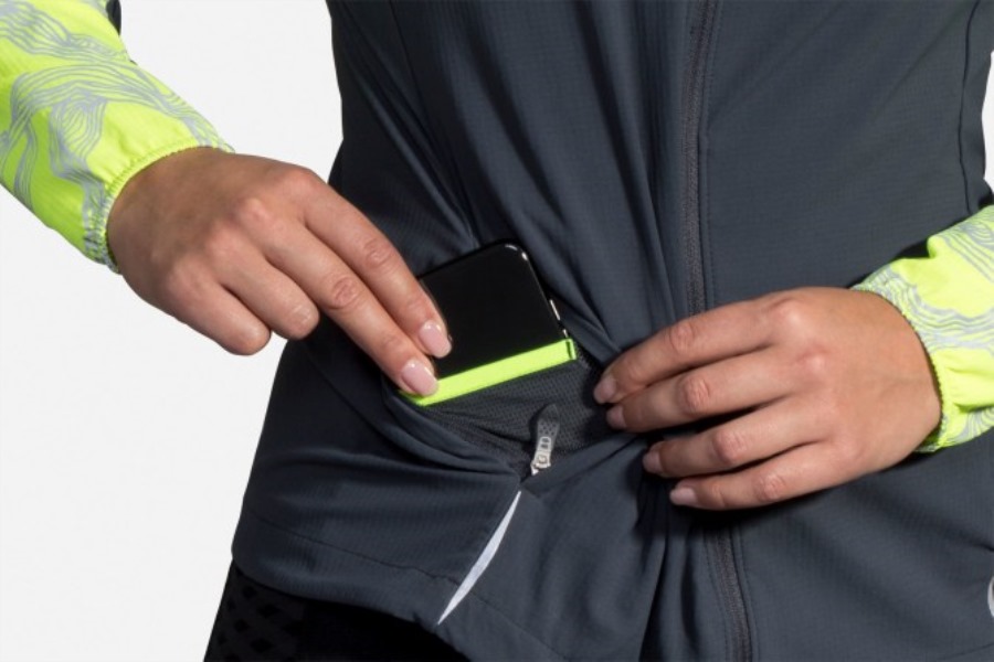 Brooks Nightlife Jacket Asphalt-Nightlife Wave