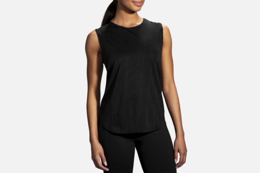 Brooks Spirit Tank Black Jacquard-Black