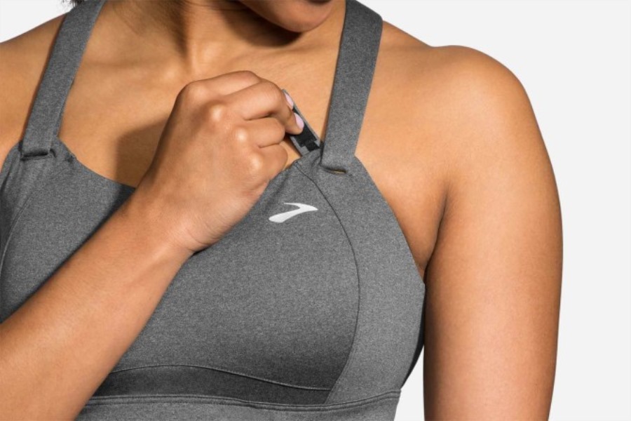 Juno Bra Heather Asphalt B Brooks