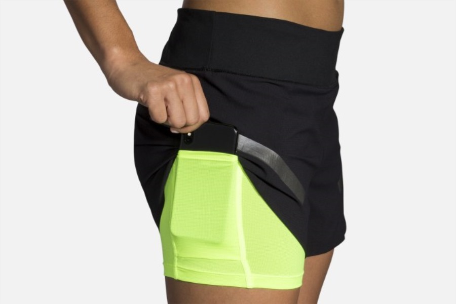 Brooks Carbonite 4 Inch 2-In-1 Short Black